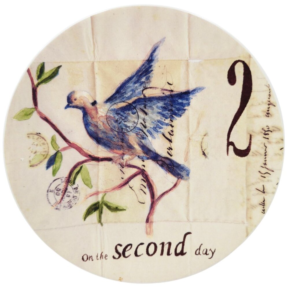 Williams Sonoma 12 Day's of Christmas Salad Plate - Two Turtle Doves